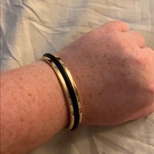 Leather and gold bracelet